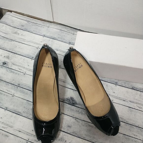 Stuart Weitzman Woman's SZ 10M Stiletto Heel Platform Shoes Peep Toe. - Picture 12 of 12